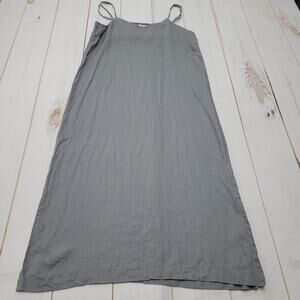 Threads Bed Threads 100% linen midi dress popover tank minimalist lagenlook